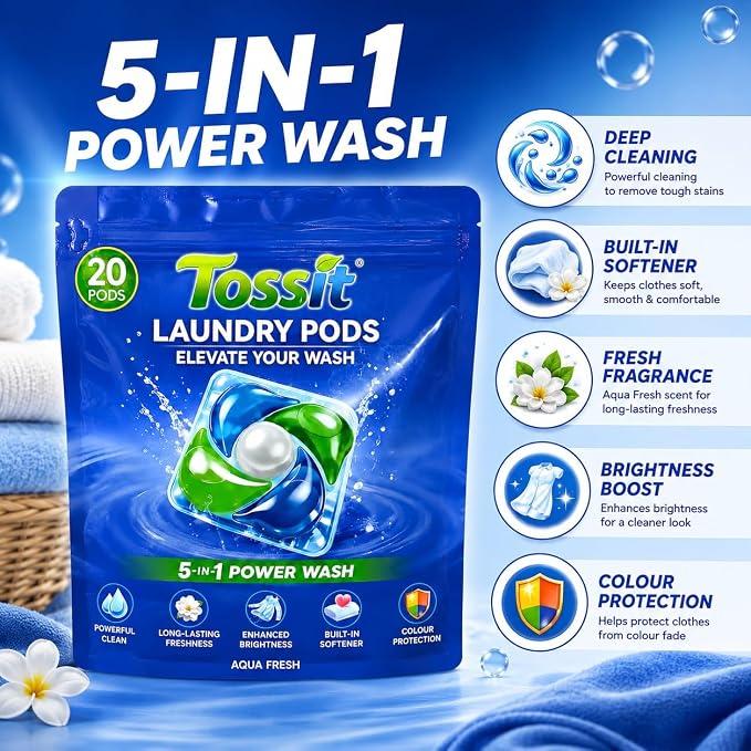 Tossit Laundry Pods – Aqua Fresh