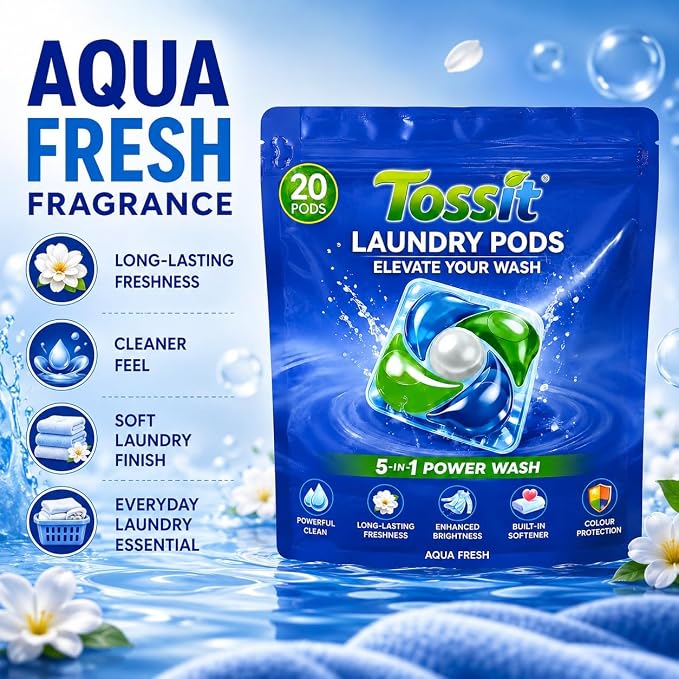 Tossit Laundry Pods – Aqua Fresh