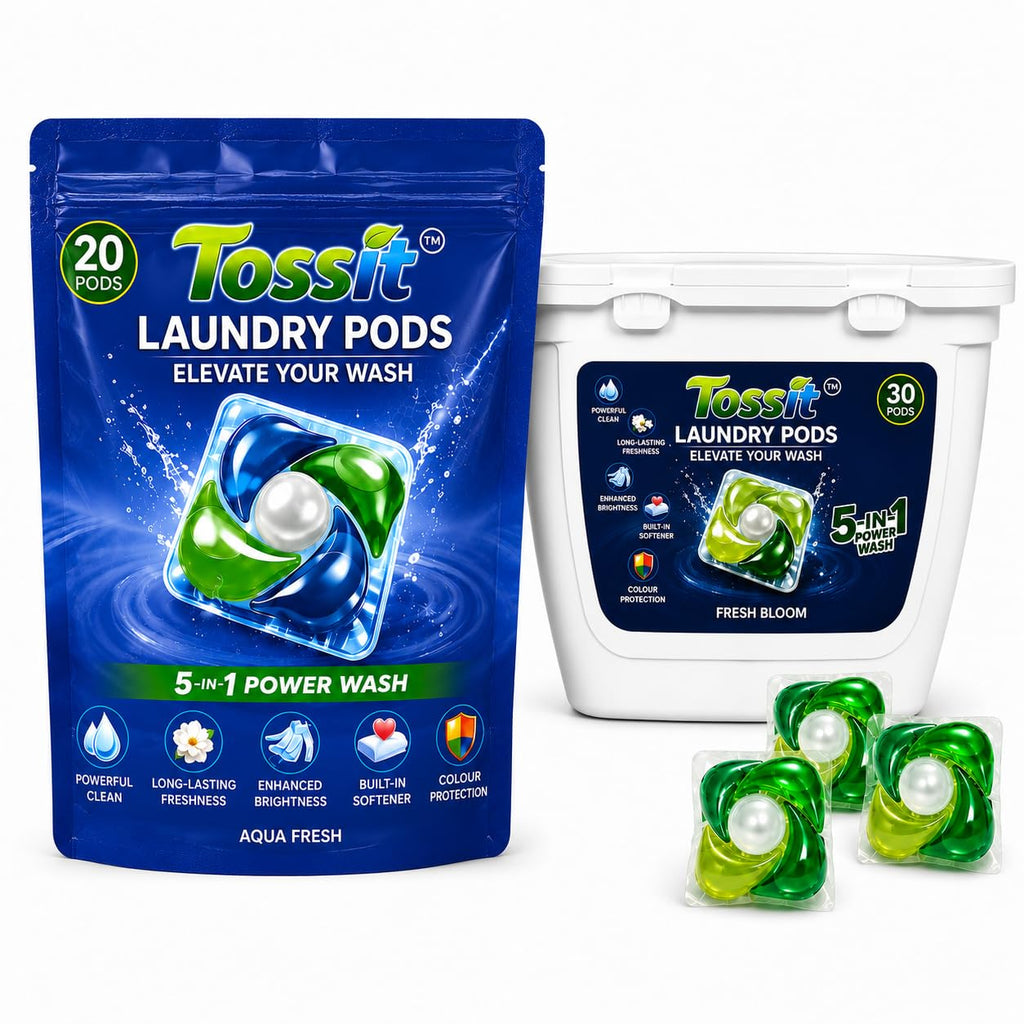 Tossit Laundry Pods (Aqua Fresh + Fresh Bloom)