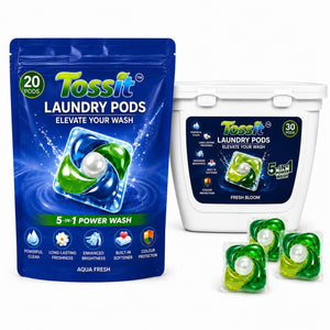 Tossit Laundry Pods (Aqua Fresh + Fresh Bloom)