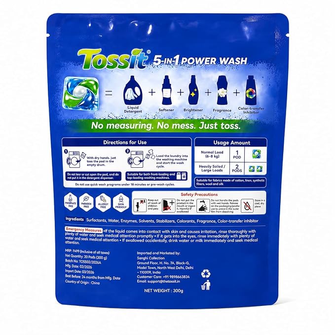 Tossit Laundry Pods – Aqua Fresh