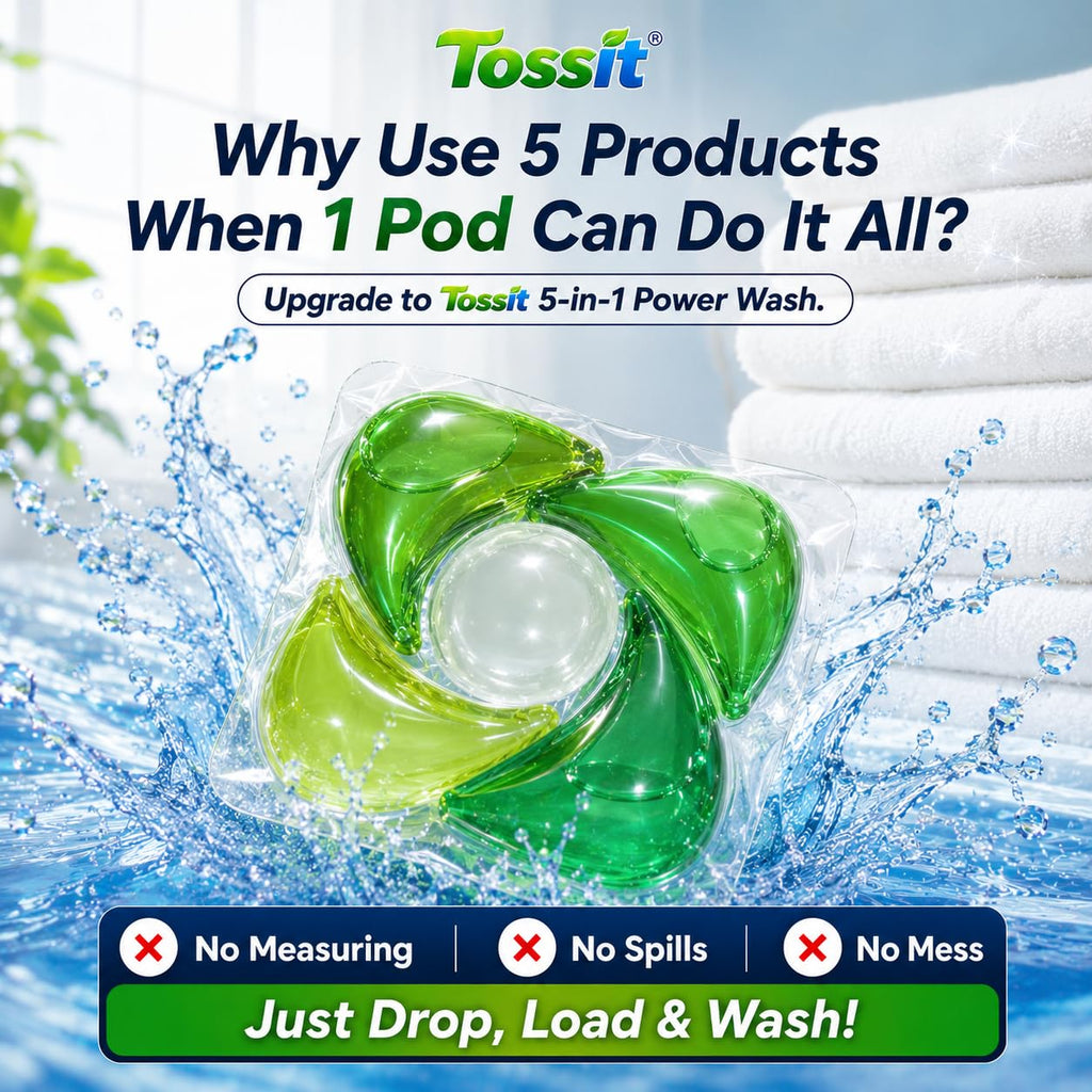 Tossit Laundry Pods (Aqua Fresh + Fresh Bloom)
