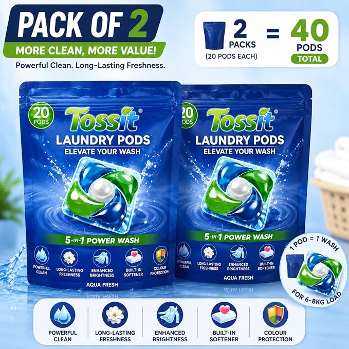 Tossit Laundry Pods – Aqua Fresh