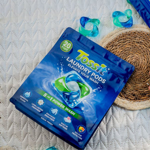 Tossit Laundry Pods – Aqua Fresh - Pack of 20