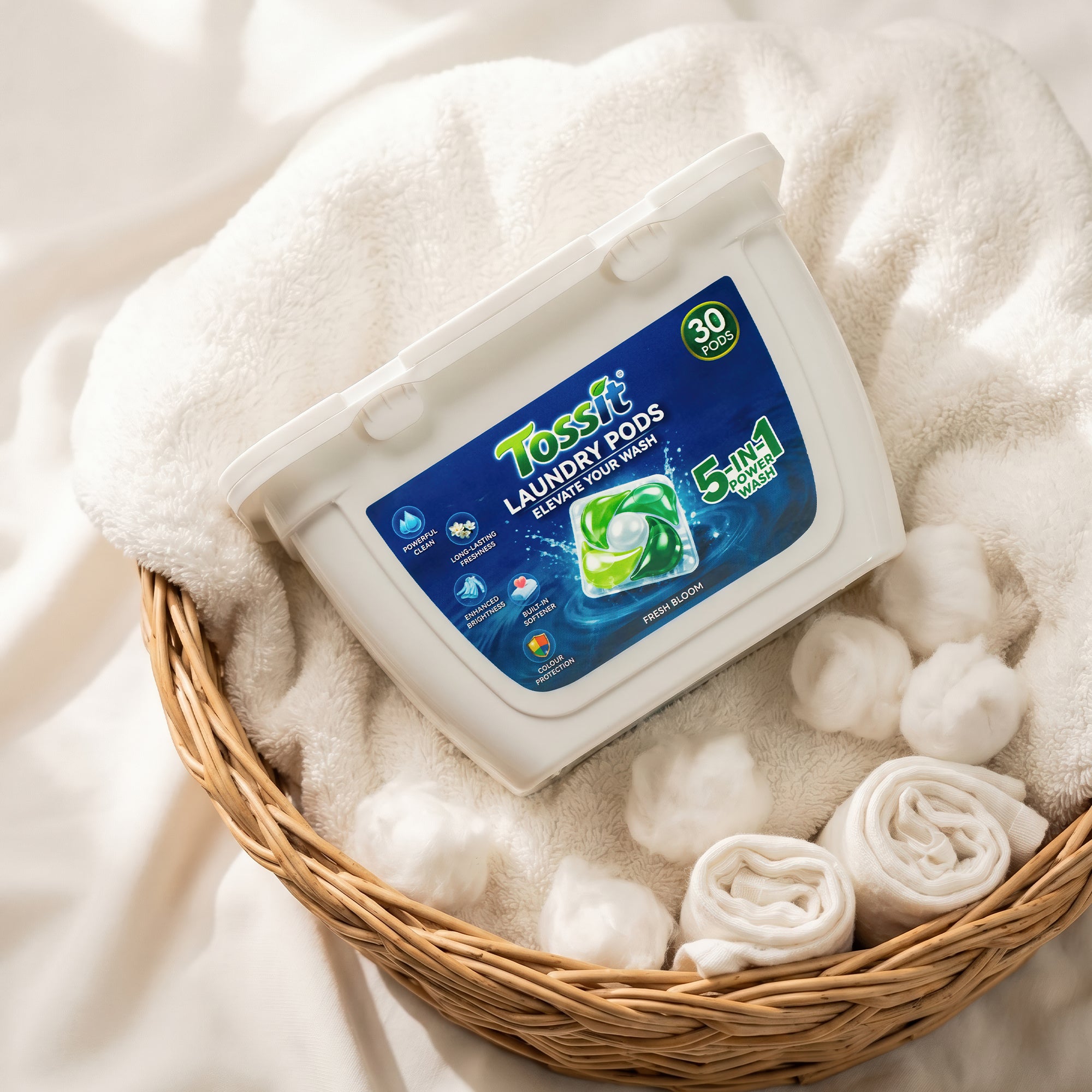 Tossit Laundry Pods – Fresh Bloom - Pack of 30 Main image