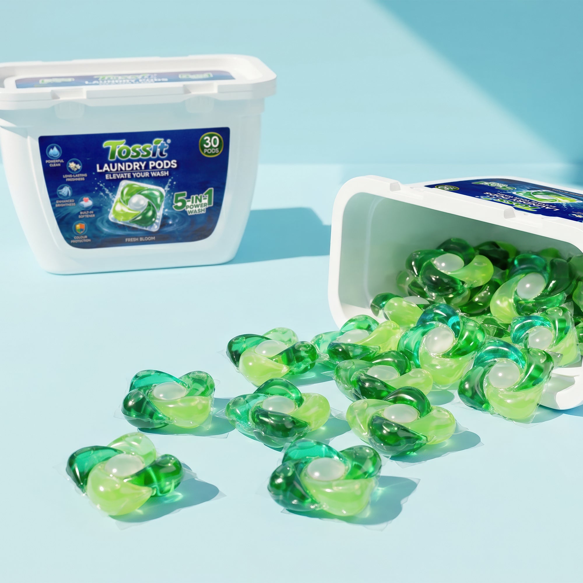 Tossit Laundry Pods – Fresh Bloom - Pack of 30